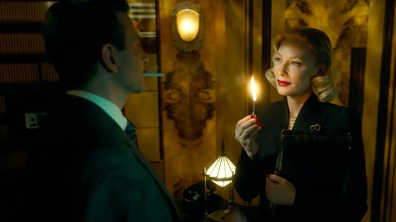 Cate Blanchett and Bradley Cooper in Nightmare Alley