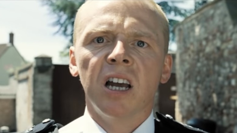 Simon Pegg channels Indy in "Hot Fuzz."
