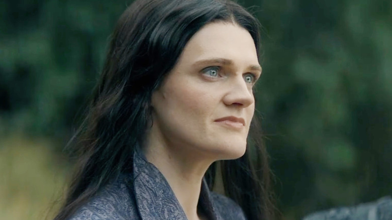 Gayle Rankin as Alys Rivers staring intensely in House of the Dragon
