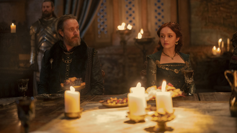 Otto and Alicent at dinner on House of the Dragon