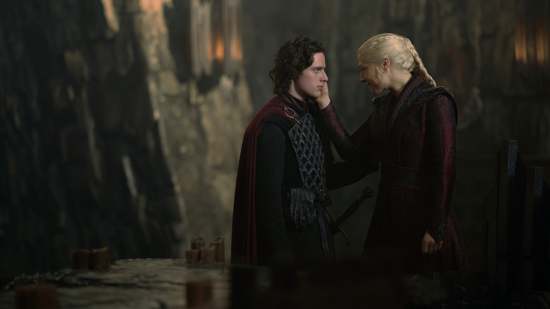 Rhaenyra holds Jacaerys's face in House of the Dragon