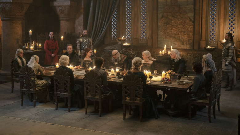 House Targaryen having dinner in House of the Dragon