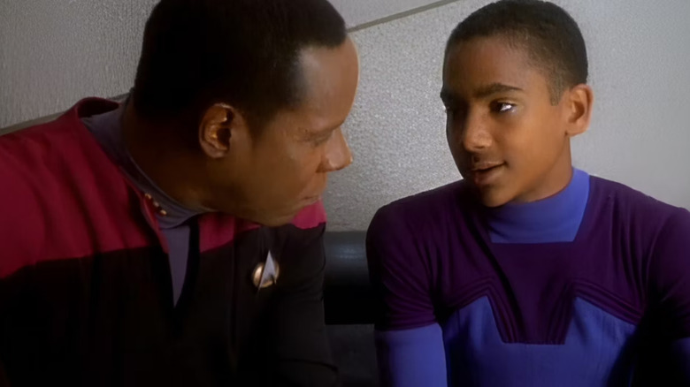 Cirroc Lofton and Avery Brooks on Star Trek: Deep Space Nine