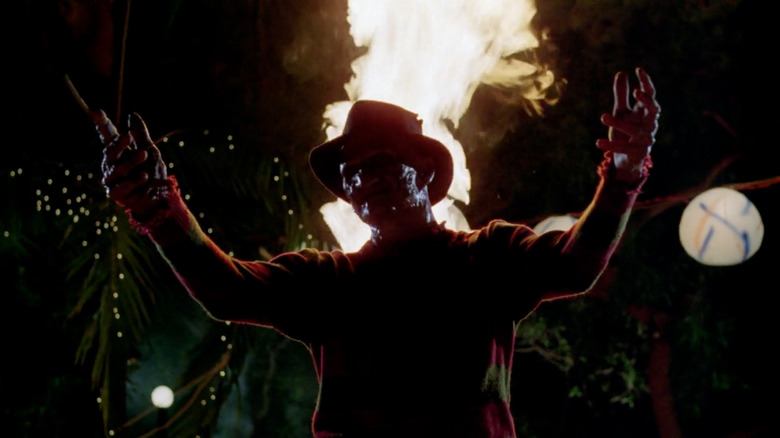 Freddy asks for a group hug at the pool party in A Nightmare on Elm Street 2: Freddy's Revenge