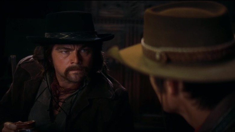 Rick Dalton as his Lancer character staring at Johnny Madrid in Once Upon a Time in Hollywood