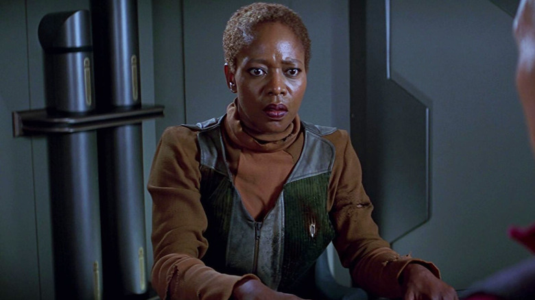 Lily looking a little scared in Star Trek: First Contact