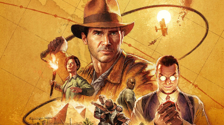 Promotional banner for Indiana Jones and the large circle