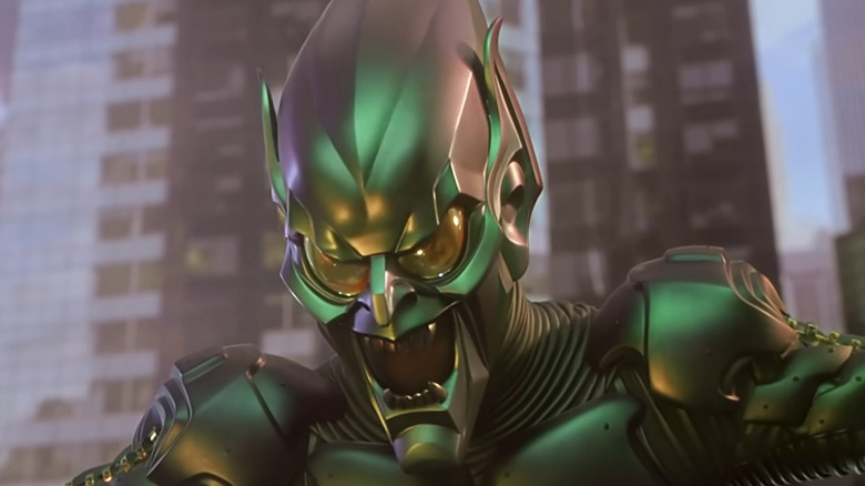 Spider-Man, de Green Goblin op zijn zweefvliegtuig