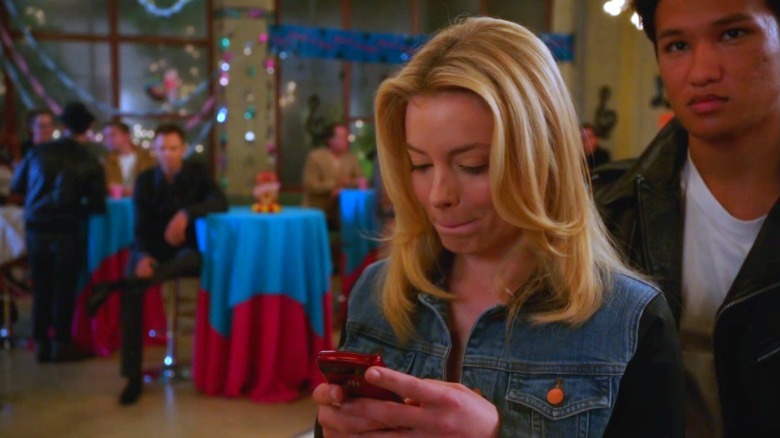 Britta gets text from Jeff