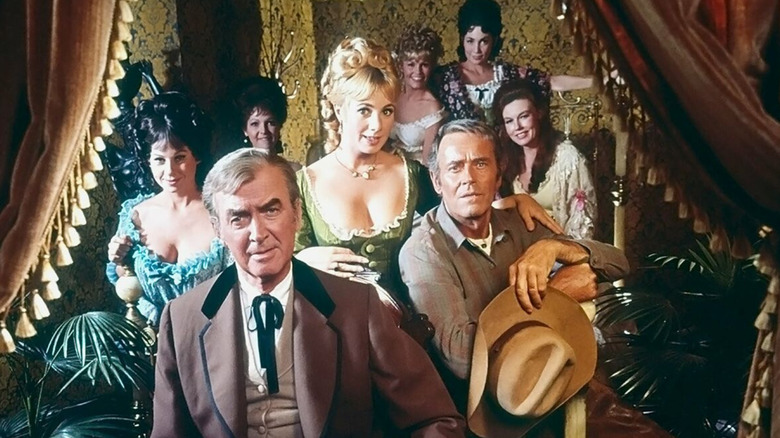 Jimmy Stewart and Henry Fonda in The Cheyenne Social Club