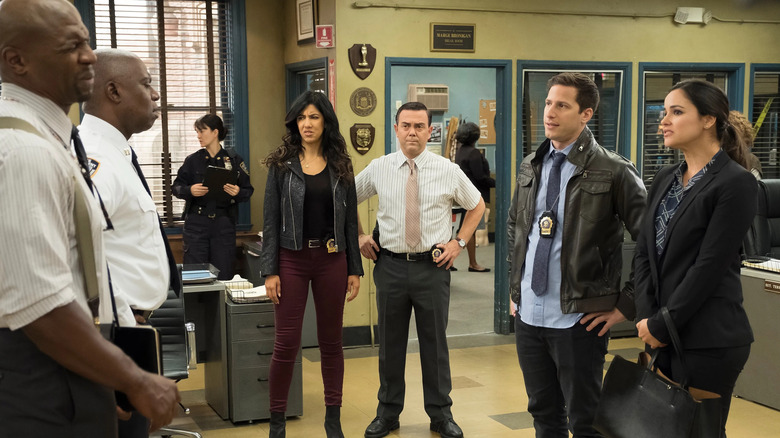 Shenanigans ensue at the 99th precinct in Brooklyn Nine-Nine