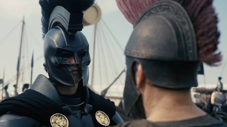 Agamemnon talking to Odysseus in The Odyssey