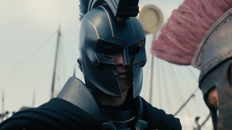 Agamemnon in his armor in Christopher Nolan's The Odyssey