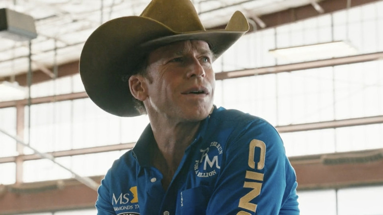 Travis Wheatley sitting on a horse on "Yellowstone"