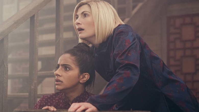 Mandip Gill and Jodie Whittaker in Doctor Who