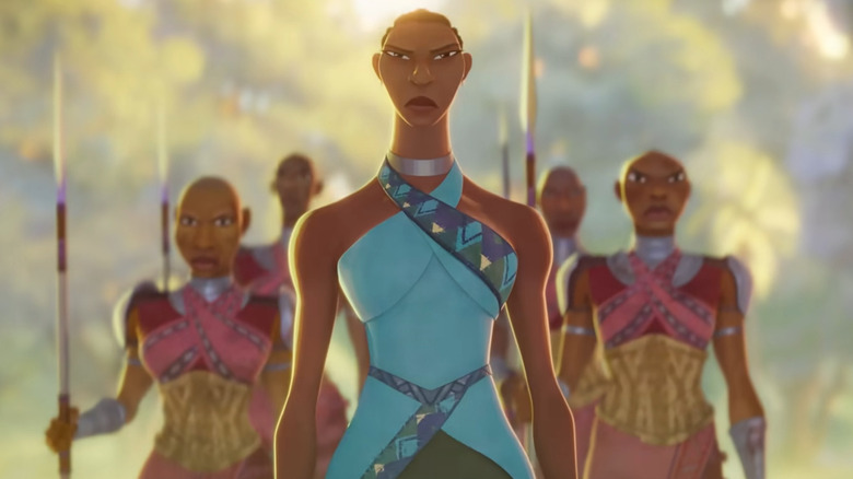 NonIndia Viajando em Wakanda limpo pelos soldados de Dora Milaje aos olhos de Wakanda
