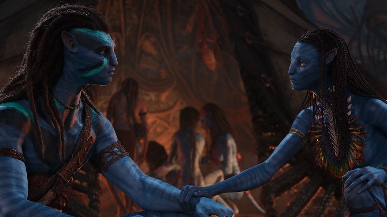 Sam Worthington and Zoe Saldana in Avatar: The Way of Water