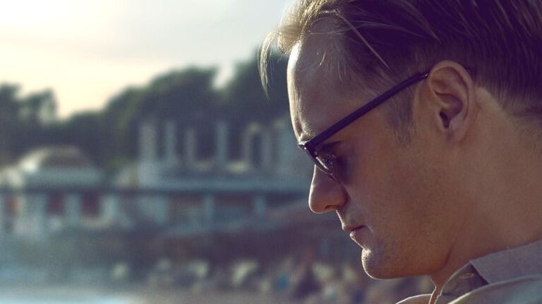 Alexander Skarsgård and Mia Goth in Infinity Pool