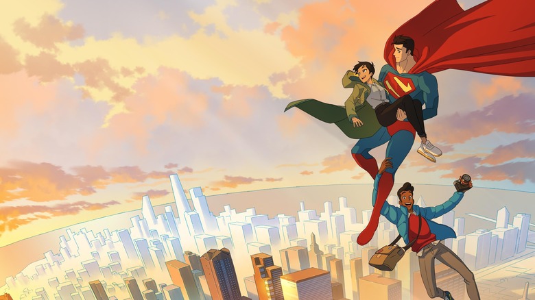Lois and Jimmy go for a ride with Kal-El in My Adventures with Superman