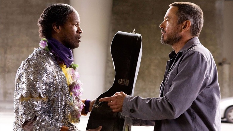 Jamie Foxx and Robert Downey, Jr. in The Soloist