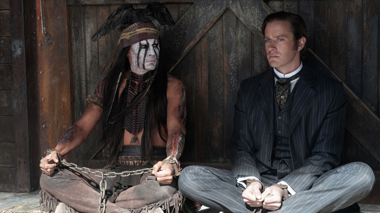 Lone Ranger Johnny Depp and Armie Hammer 