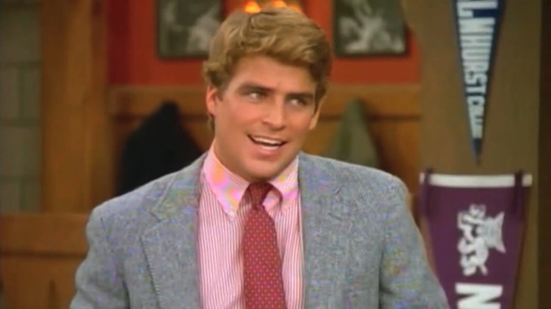 Ted McGinley's Roger Phillips is seen in closeup in Happy Days