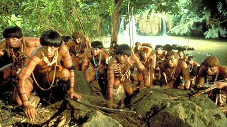 The Inca tribe bowing in Raiders of the Lost Ark