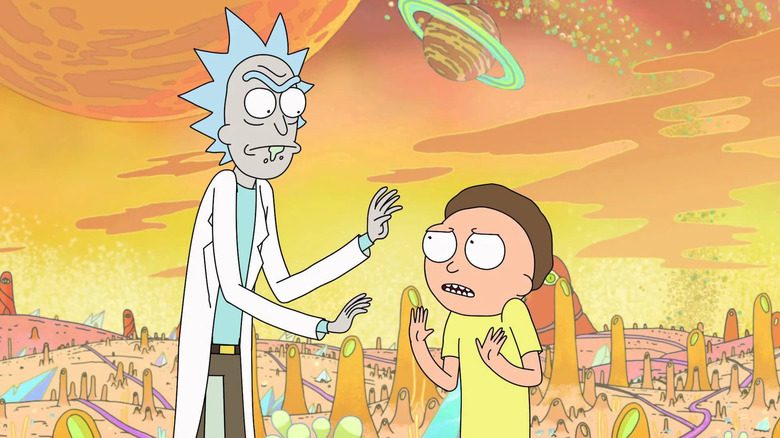 The infamous duo Rick and his grandson Morty