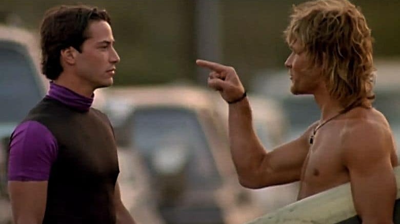 Keanu Reeves and Patrick Swayze in Point Break