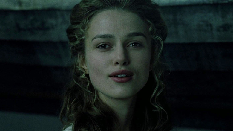 Elizabeth Swan smiles for the Caribbean pirates: the curse of black pearls