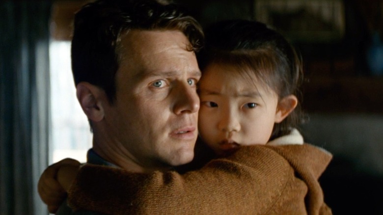 Jonathan Groff and Kristen Cui in Knock at the Cabin