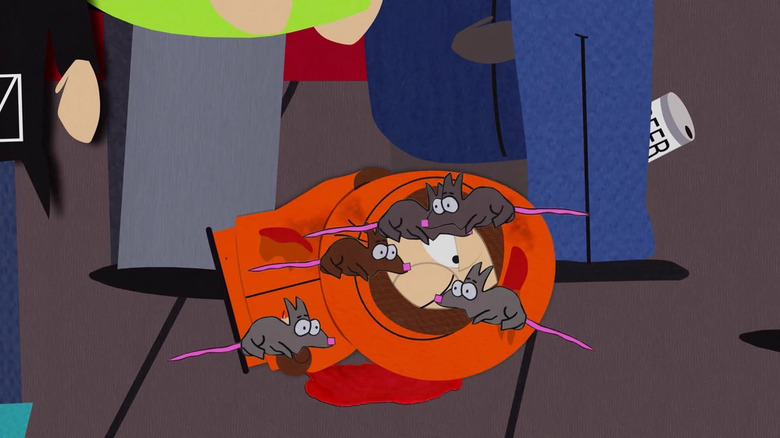 Kenny being eaten by rats on "South Park."
