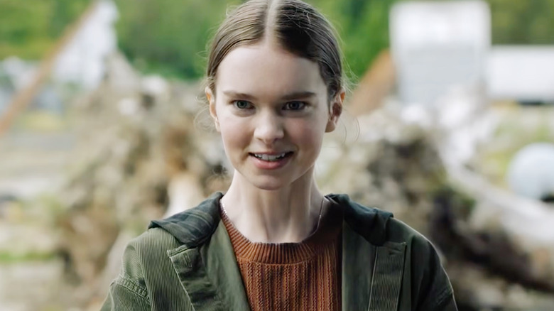 Carrie White smiling excitedly in Carrie (2026)