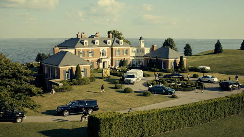 Zachary Beck's mansion is seen from the air in Reacher