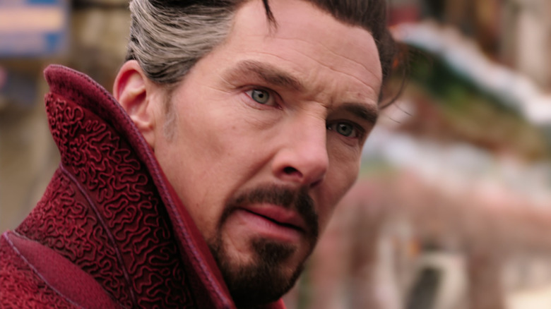 Doctor Strange looking worried in Doctor Strange in the Multiverse of Madness