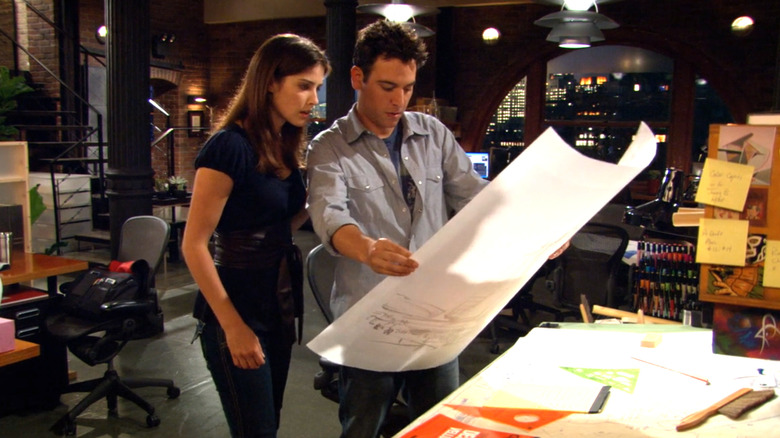 How I Met Your Mother, season 2, Ted showing Robin his design for a building in Spokane