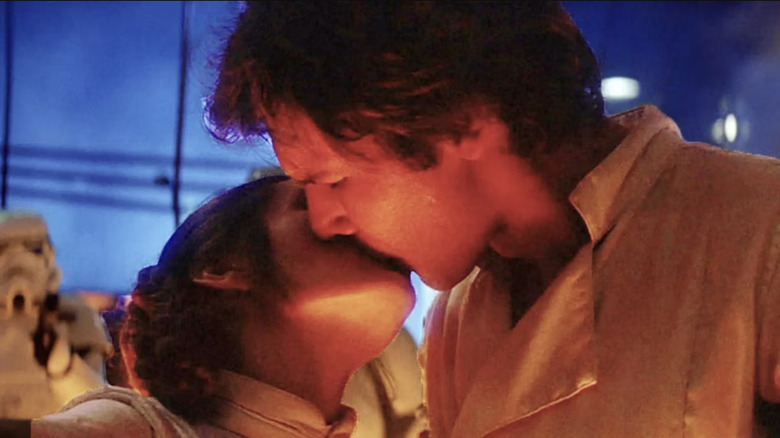 Harrison Ford and Carrie Fisher in The Empire Strikes Back