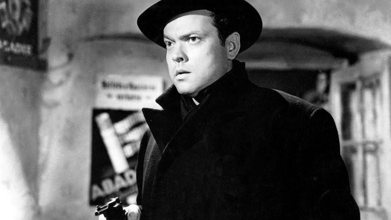 Harry Lime with a gun in The Third Man