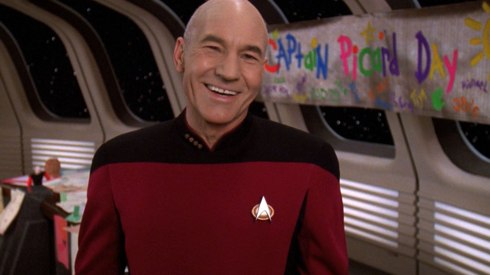 How Patrick Stewart Learned To Loosen Up On The Set Of Star Trek: The Next Generation