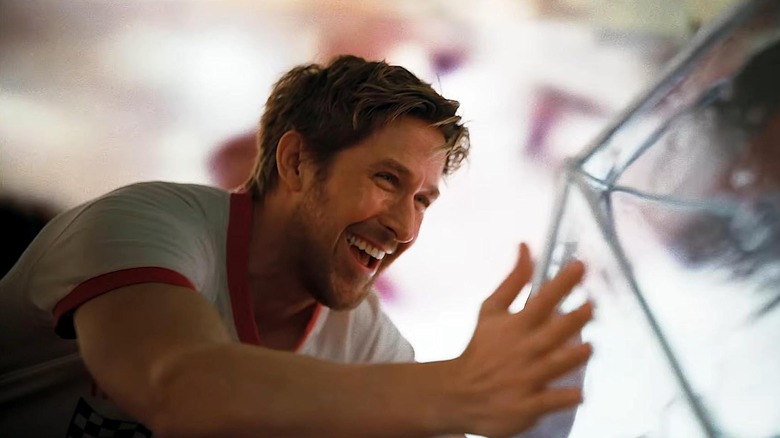 Grace smiling looking at Rocky