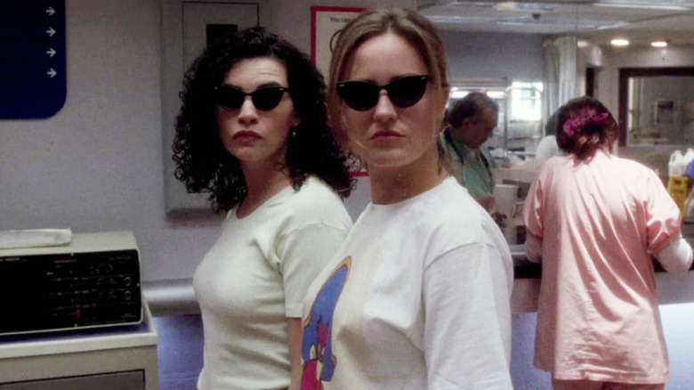 Julianna Margulies and Sherry Stringfield in ER