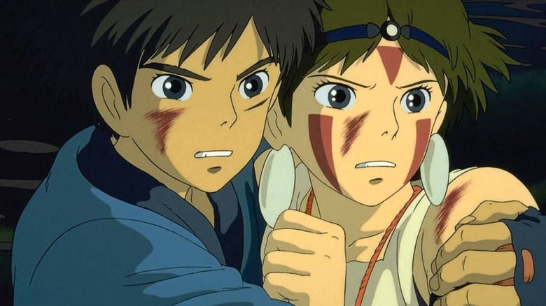 Ashitaka and San in Princess Mononoke