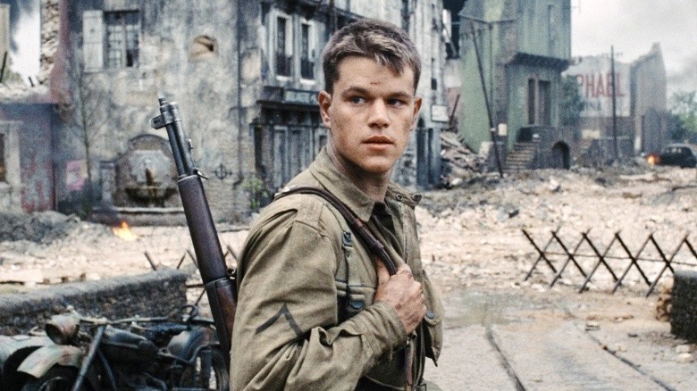 Matt Damon looking back