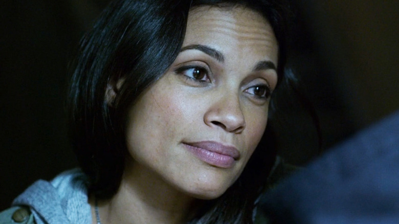 Rosario Dawson's Claire Temple is seen in closeup in Daredevil