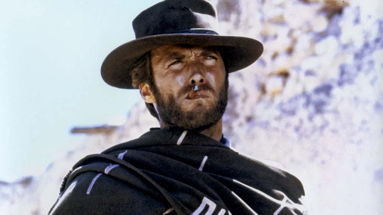 Clint Eastwood as The Man With No Name in A Fistful of Dollars.