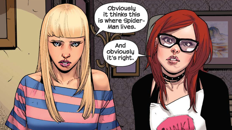 Gwen Stacy and Mary Jane Watson in Ultimate Comics: Spider-Man #21