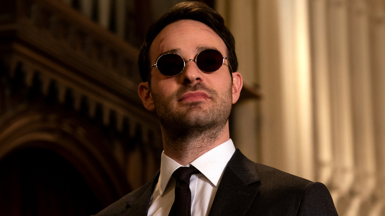 Daredevil with his mask off in Daredevil