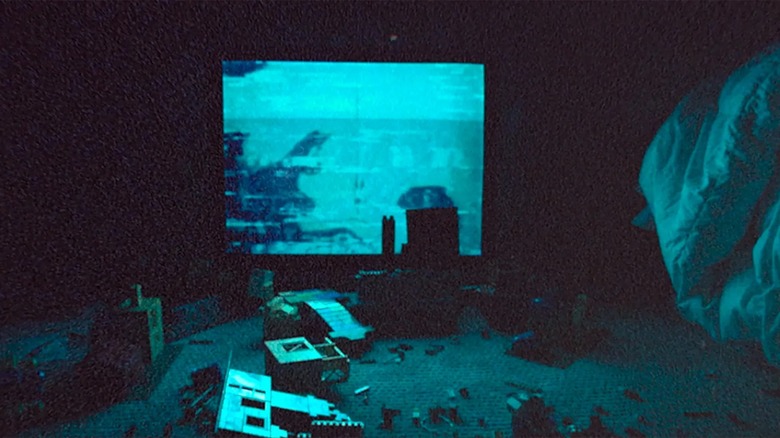 A still of the TV in Skinamarink 