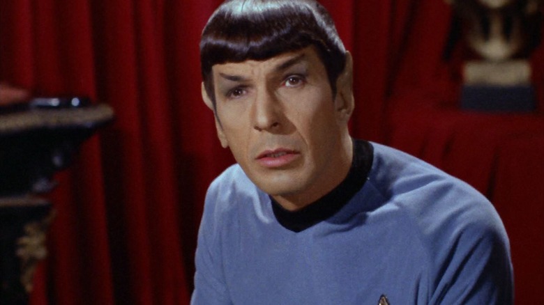 Spock in his quarters aboard the Enterprise on Star Trek: The Original Series