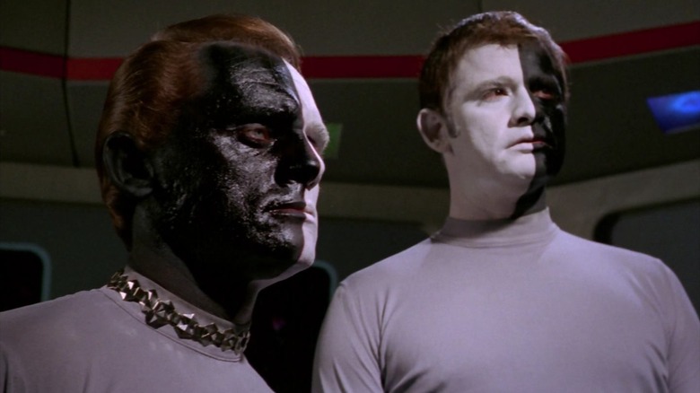 Bele and Lokai on the bridge of the Enterprise on Star Trek